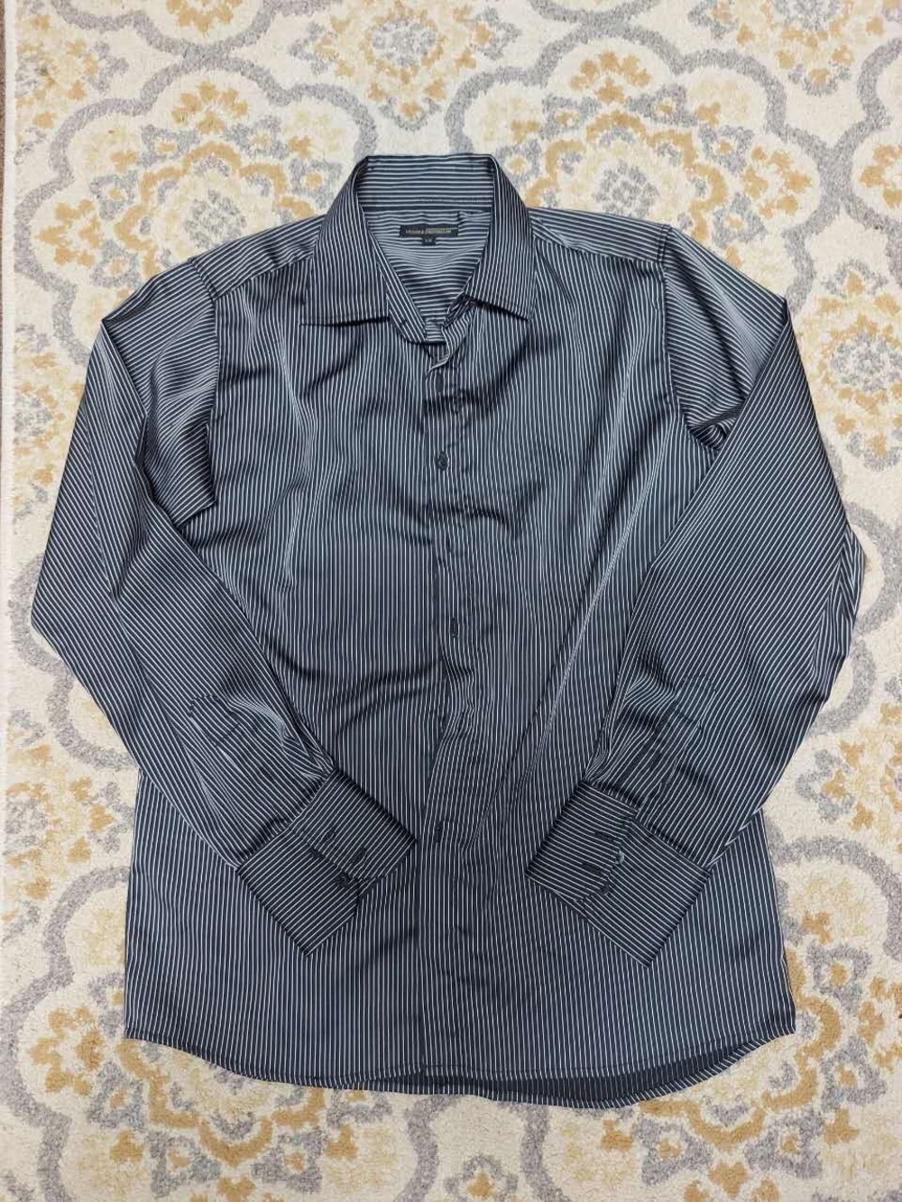 Black and white striped button down shirt